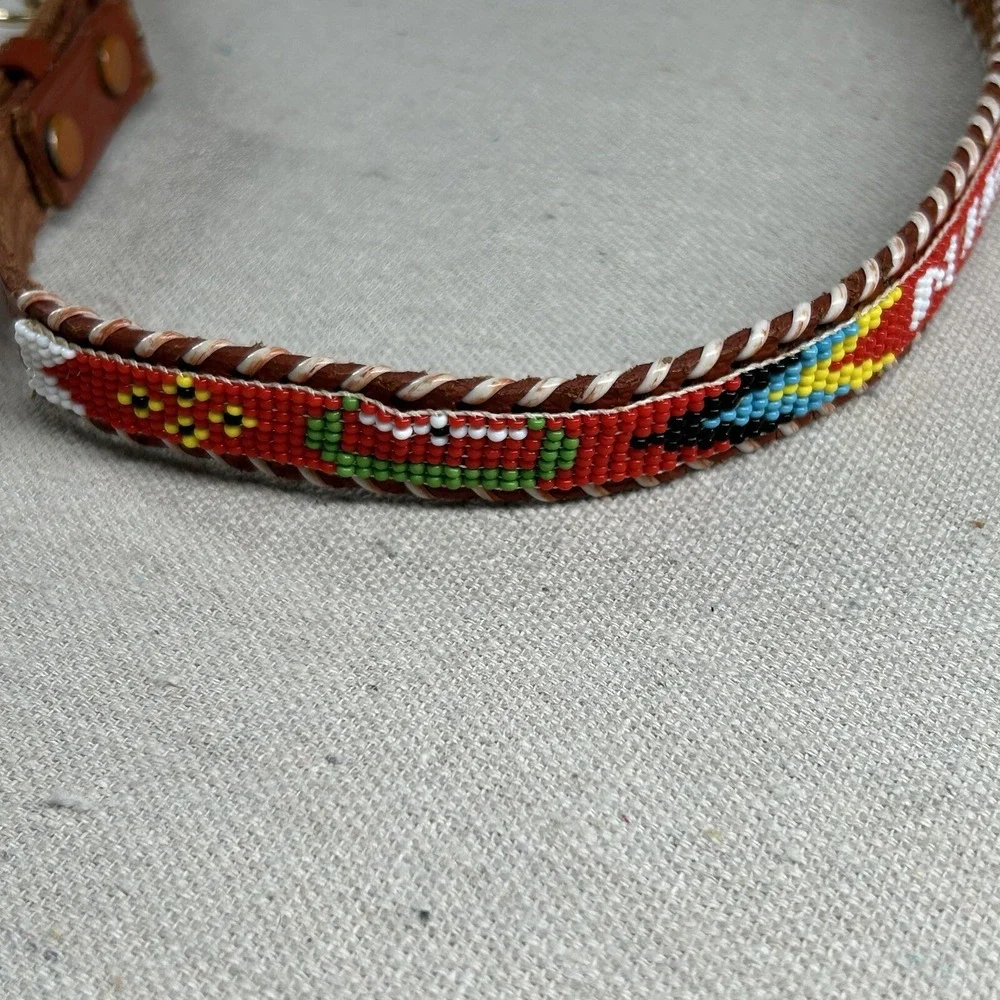 Antique Beaded Belt Youth Miette Hot Springs Native American Aztec Banff Canada